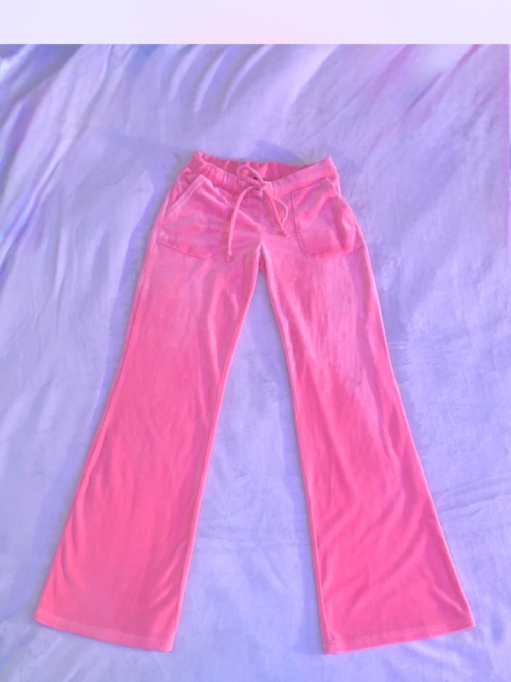 NWOT Akira Pink y2k velour low rise flare pants
